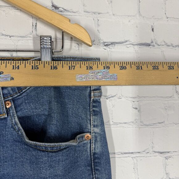 Levis 505 Jeans Men Size 40X32 Denim Medium Washed Blue Straight Leg Western - Picture 10 of 15